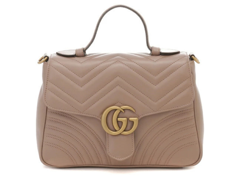 Gucci GG Marmont Top Handle Bag Pink